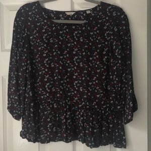 Size 6 Floral 3/4 length Top